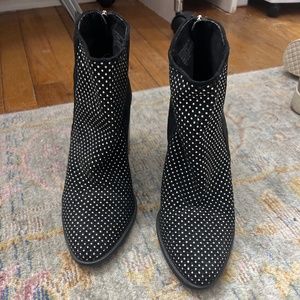 Boots with silver studs
